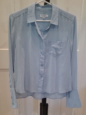 Equipment Light Blue Silk Button-Up Blouse
